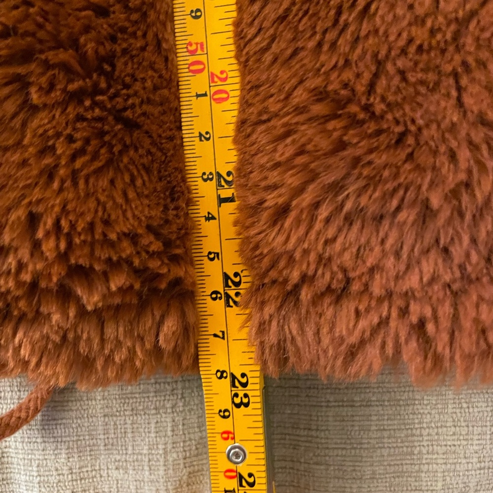 Lucky Brand faux fur zip up jacket. Rust orange color. Size XS - runs large - Picture 12 of 12